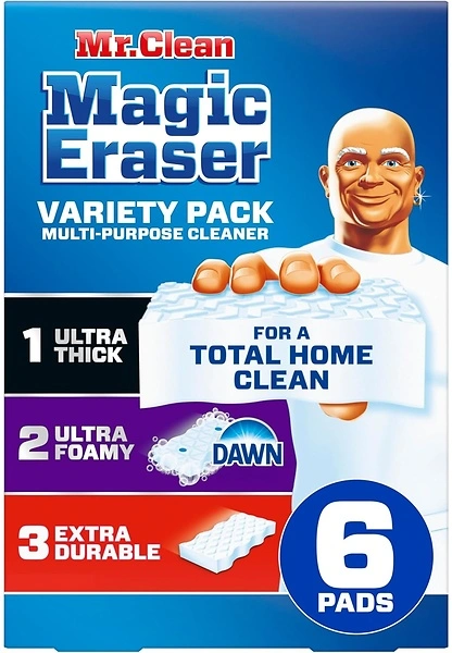 Mr. Clean Magic Eraser Sponge, All Purpose Cleaner, Variety Pack, 6ct