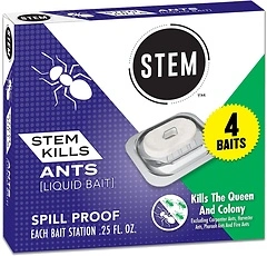 STEM Liquid Ant Baits, Kills The Queen and Colony, 4 Spill Proof Bait Stations