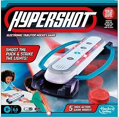 Hypershot Tabletop Hockey Game, 5 Games in 1, Music, Lights, Ages 8+, 1-2 Players