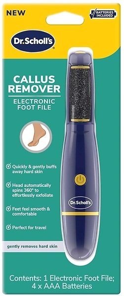 Dr. Scholl's Callus Remover Electronic Foot File, Hard Skin Removal for Feet