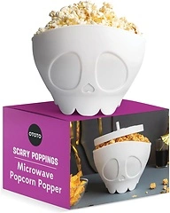 OTOTO Scary Poppings Microwave Popcorn Popper - Gothic Silicone Collapsible Bowl