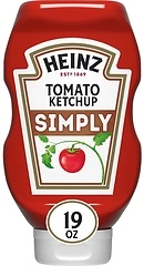 Heinz Simply Tomato Ketchup with No Artificial Sweeteners, 19 oz Bottle