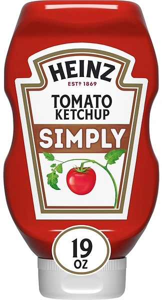 Heinz Simply Tomato Ketchup with No Artificial Sweeteners, 19 oz Bottle