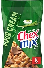 Chex Mix Snack Mix, Sour Cream and Onion, 8 oz Bag
