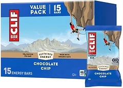 CLIF BAR - Chocolate Chip - Made with Organic Oats, Non-GMO, 15 Pack