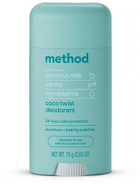 Method Deodorant, Coco Twist, Coconut Milk, Avocado + Macadamia Oil, 2.65 oz