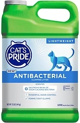 Cat's Pride Antibacterial Cat Litter, Destroys 99.9% Odor-Causing Bacteria, 12 lbs