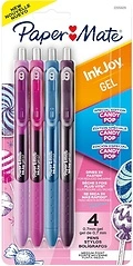 Paper Mate InkJoy Gel Pens, Candy Pop Colors, Medium (0.7mm), Retractable, 4 Count