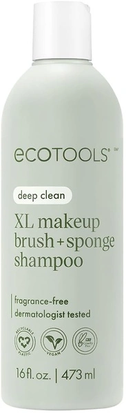 EcoTools XL Makeup Brush + Sponge Shampoo, Removes Makeup & Impurities, 16 fl. oz.