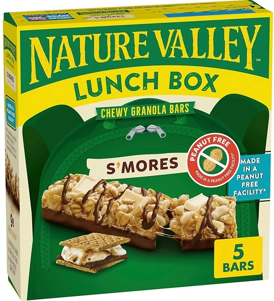 Nature Valley Peanut-Free Chewy Granola Bars, S'mores, 5 Bars, 4.6 oz