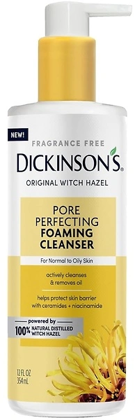 Dickinson's Original Witch Hazel Pore Perfecting Facial Cleanser, 12 Fl Oz
