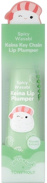 TONYMOLY x Squishmallows Keina Keychain Spicy Wasabi Lip Plumper, 11ml