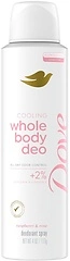 Dove Whole Body Deodorant Cooling Spray Raspberry & Rose Aluminum Free 4oz