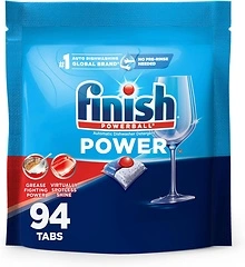 Finish Power Dishwasher Pods, No Pre-Rinse Detergent, 94 Count