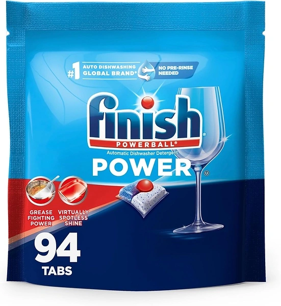 Finish Power Dishwasher Pods, No Pre-Rinse Detergent, 94 Count