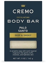 Cremo Exfoliating Body Bar for Men, Palo Santo Scent, 5oz