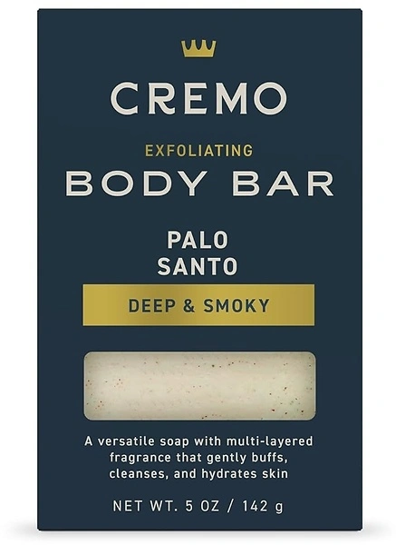 Cremo Exfoliating Body Bar for Men, Palo Santo Scent, 5oz