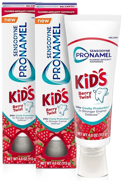 Sensodyne Pronamel Kids Toothpaste, Fluoride Anticavity, Berry Twist, 4 oz (2 Pack)