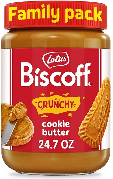 Lotus Biscoff Cookie Butter Spread, Crunchy, non GMO + Vegan, 24.7oz