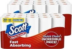 Scott Paper Towels, Choose-A-Sheet, 30 Double Rolls (108 Sheets Per Roll)