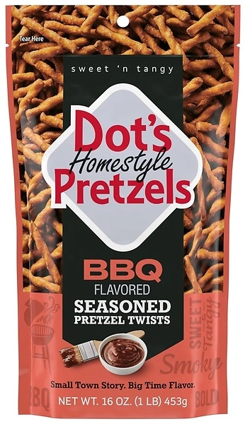 Dot's Pretzels BBQ Seasoned Pretzel Twist Snack, 16oz Grocery Sized Bag