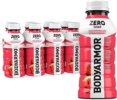 BODYARMOR ZERO Sugar Watermelon Strawberry, Sugar Free Sports Drink, 12 fl oz, 8 Pack