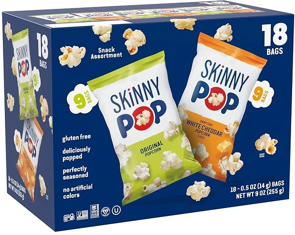 Skinny Pop Popcorn Variety Multipack 18 Count, 3.9 Ounce