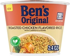 BEN'S ORIGINAL Roasted Chicken Flavored Rice Single Serve Cup, 2.4 oz, 8 Count