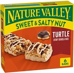Nature Valley Granola Bars, Sweet and Salty Nut, Turtle, Chewy, 6 Ct, 7.2 oz