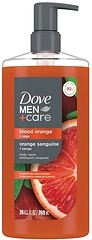 DOVE MEN + CARE Body Wash Blood Orange, Plant-Based Cleansers, 26 fl oz