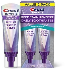 Crest 3DWhite Brilliance Deep Stain Remover Brilliant White Toothpaste - 3.1oz/2pk