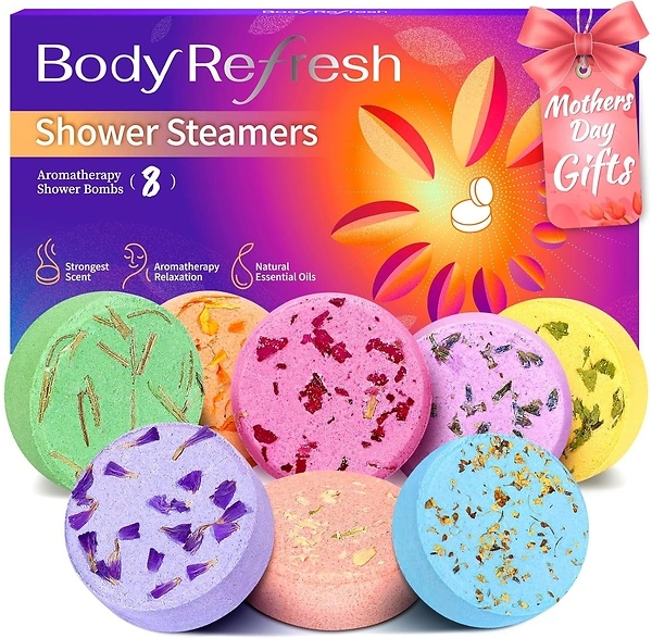 Shower Steamers Aromatherapy - 8 Pack Shower Bombs with Natural Essential Oils