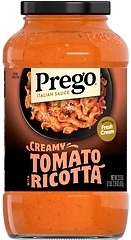 Prego Creamy Tomato Pasta Sauce With Ricotta Cheese, 23.75 oz Jar