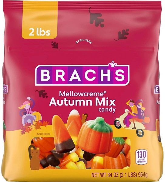 Brach's Mellowcreme Autumn Mix Candy, Halloween Candy, Fall Treats, 2lb Bag