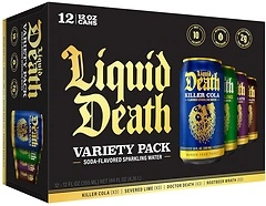 Liquid Death Soda-Flavored Sparkling Water, Classic Variety, 12 Fl Oz, 12 Pack