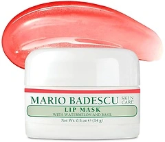 Mario Badescu Lip Mask with Watermelon & Basil, Overnight Treatment, 0.5 Oz