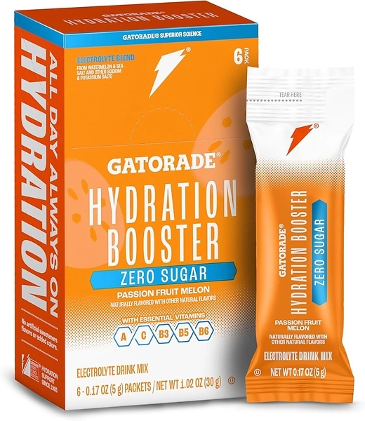 Gatorade Hydration Booster Zero Sugar - Passion Fruit Melon (Pack of 6)