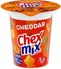 Chex Mix Cheddar Flavored Snack Mix, Snack Cup, 2.5 oz