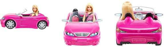 barbie convertible and doll pack