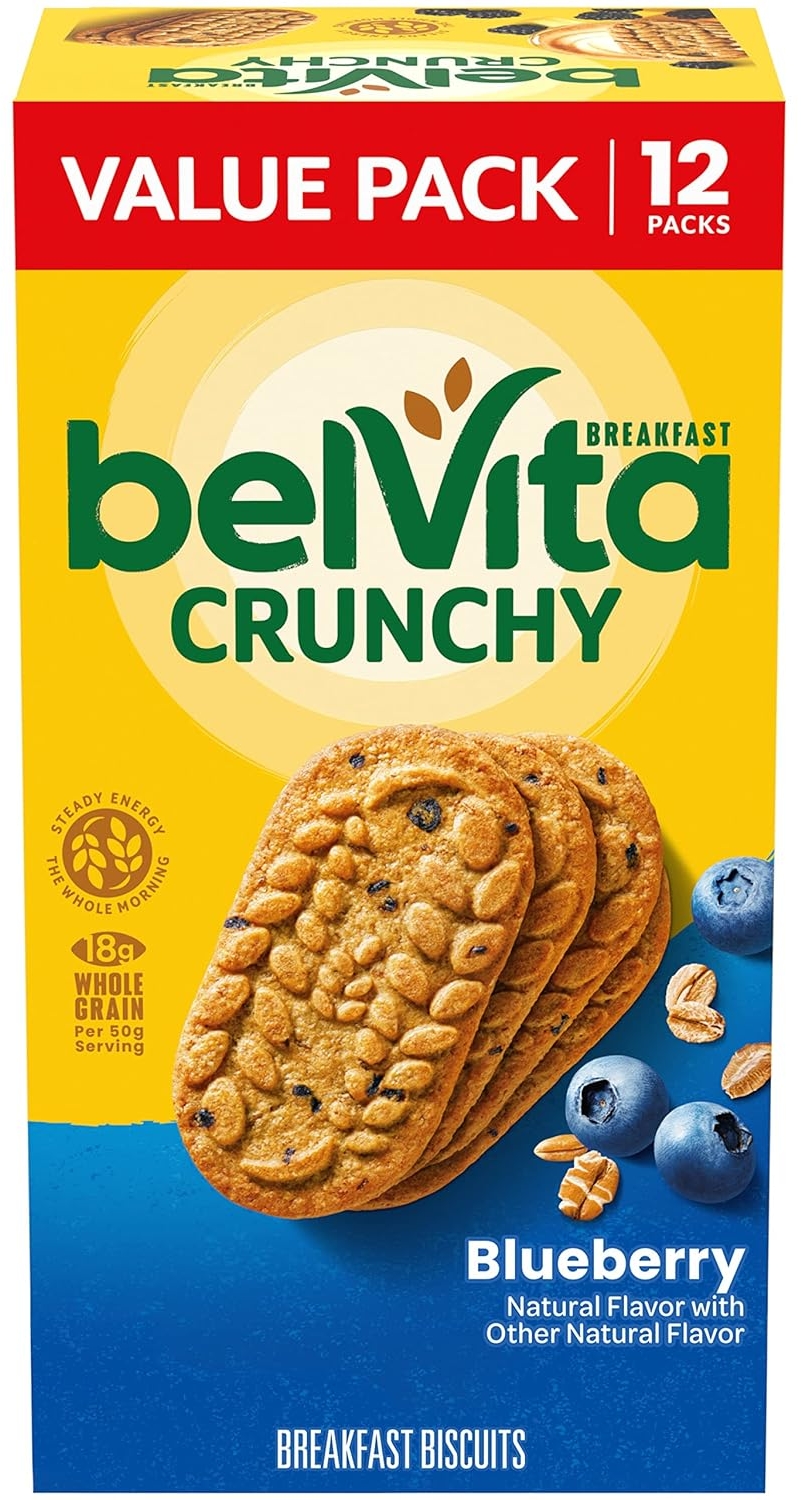 Amazon Deal on belVita Blueberry Breakfast Biscuits, Value Pack, 12 ...