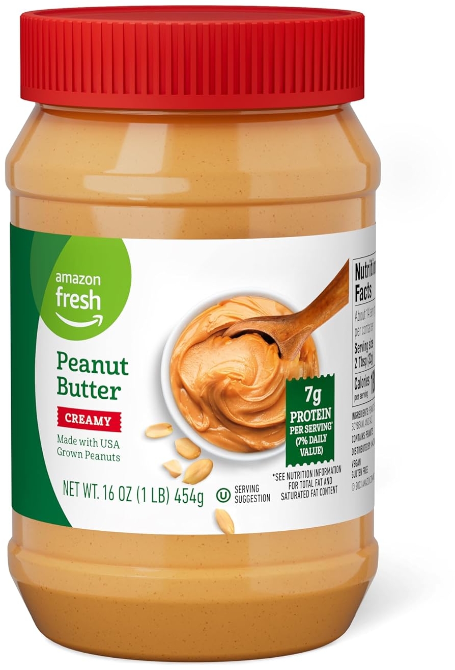 Deal on Amazon Brand - Happy Belly Creamy Peanut Butter, 16 Ounce ...